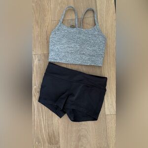Ivivva lot by lululemon Kids Black Shorts and Grey bra